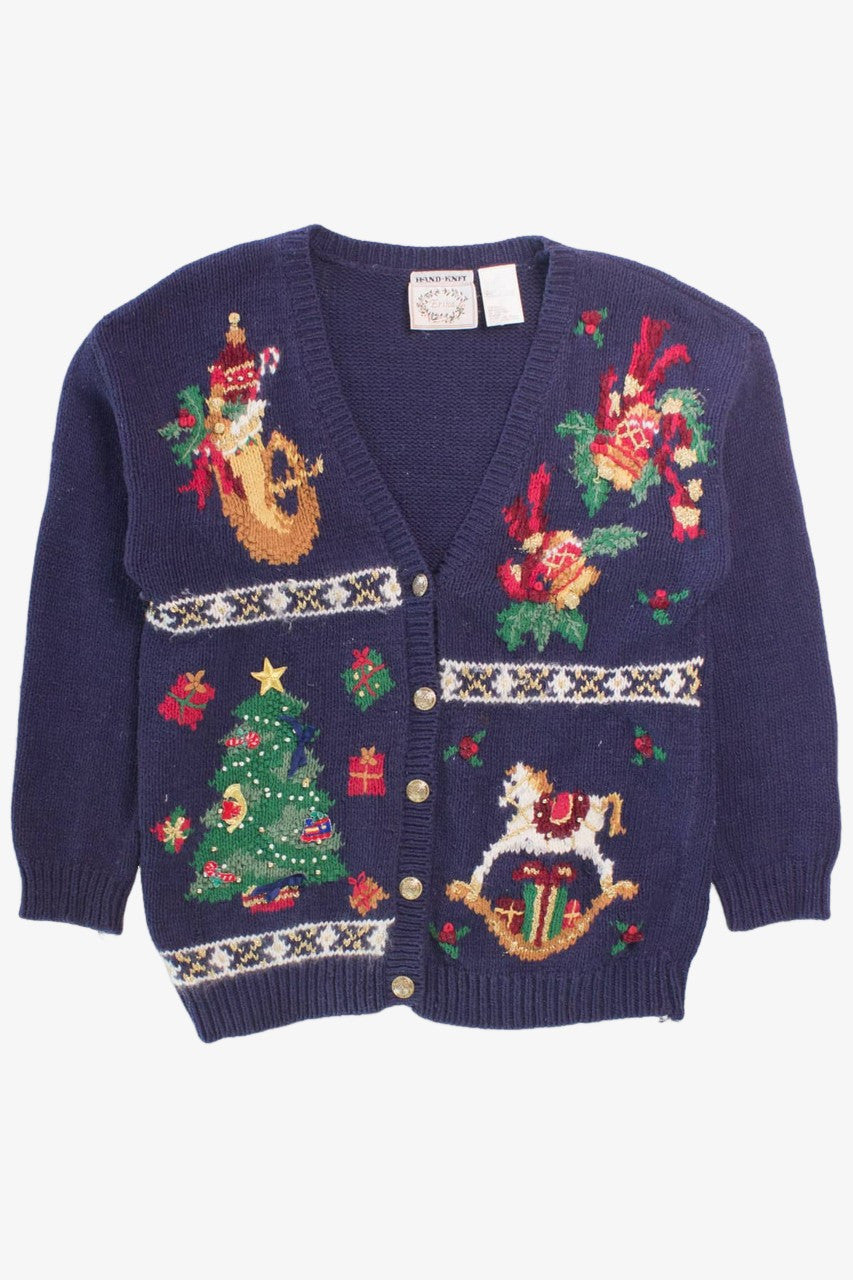 Blue Ugly Christmas Cardigan 58022
