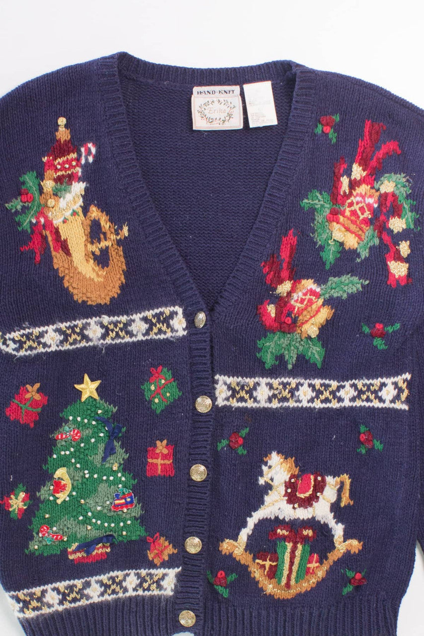 Blue Ugly Christmas Cardigan 58022