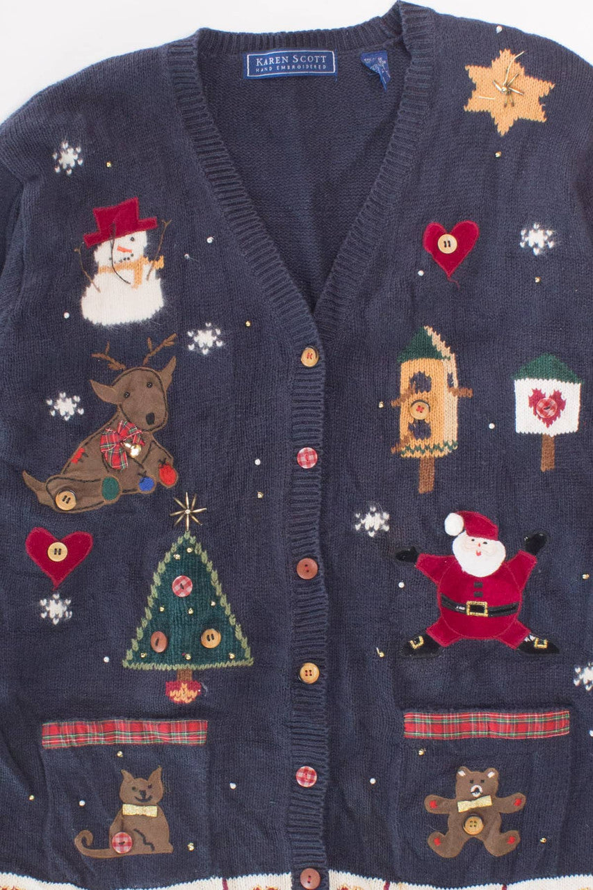 Blue Ugly Christmas Cardigan 58322