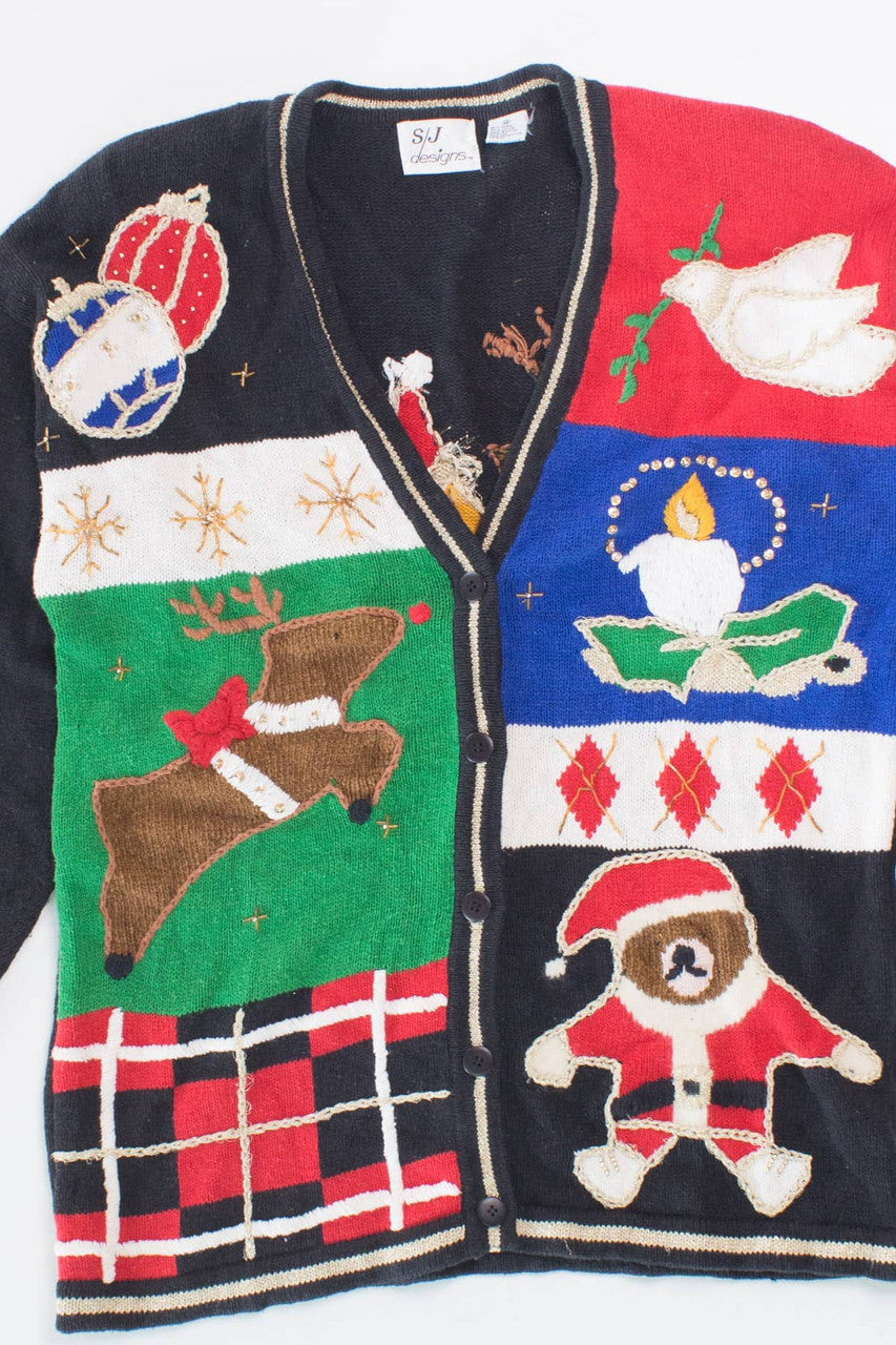 Black Ugly Christmas Cardigan 58325