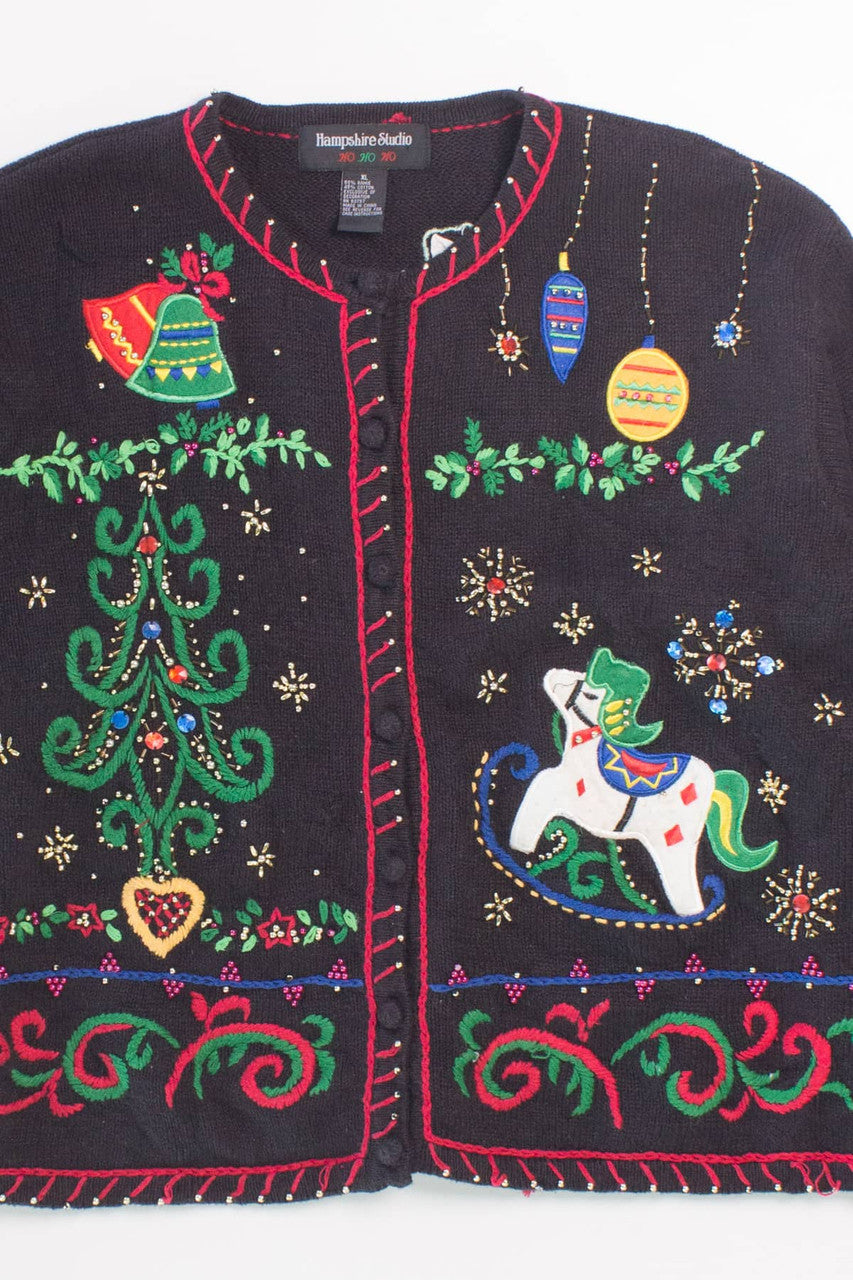 Black Ugly Christmas Cardigan 58430
