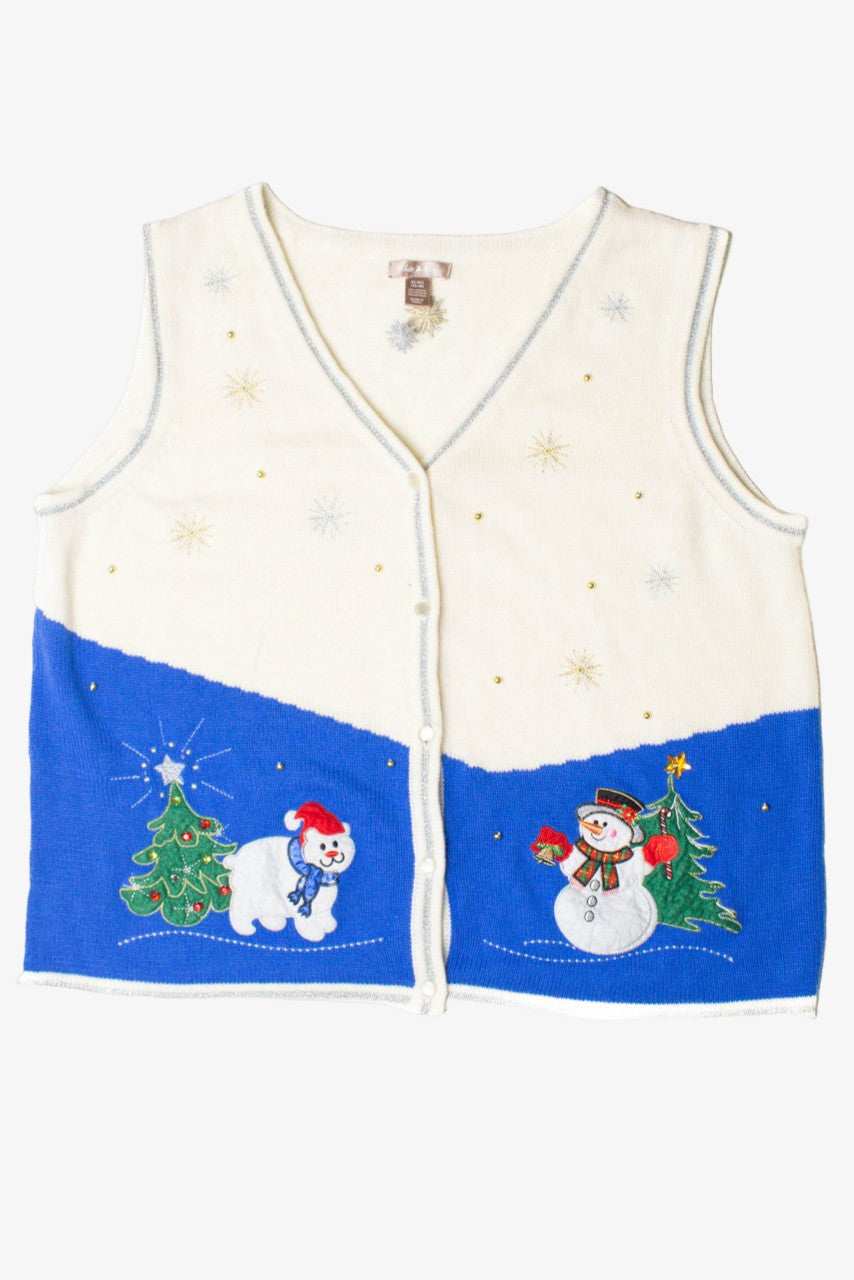 White Snowman Ugly Christmas Vest 59261