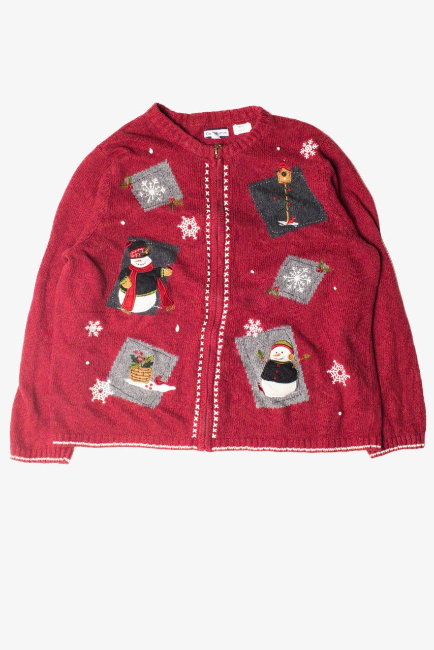 Square Snowmen Ugly Christmas Cardigan 59325