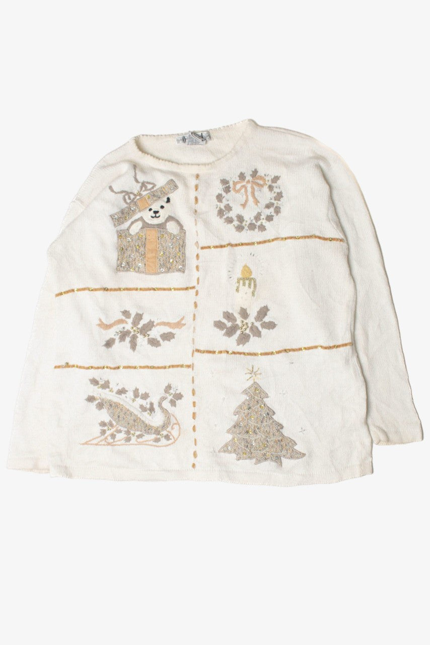 Cream Collage Ugly Christmas Pullover 59339