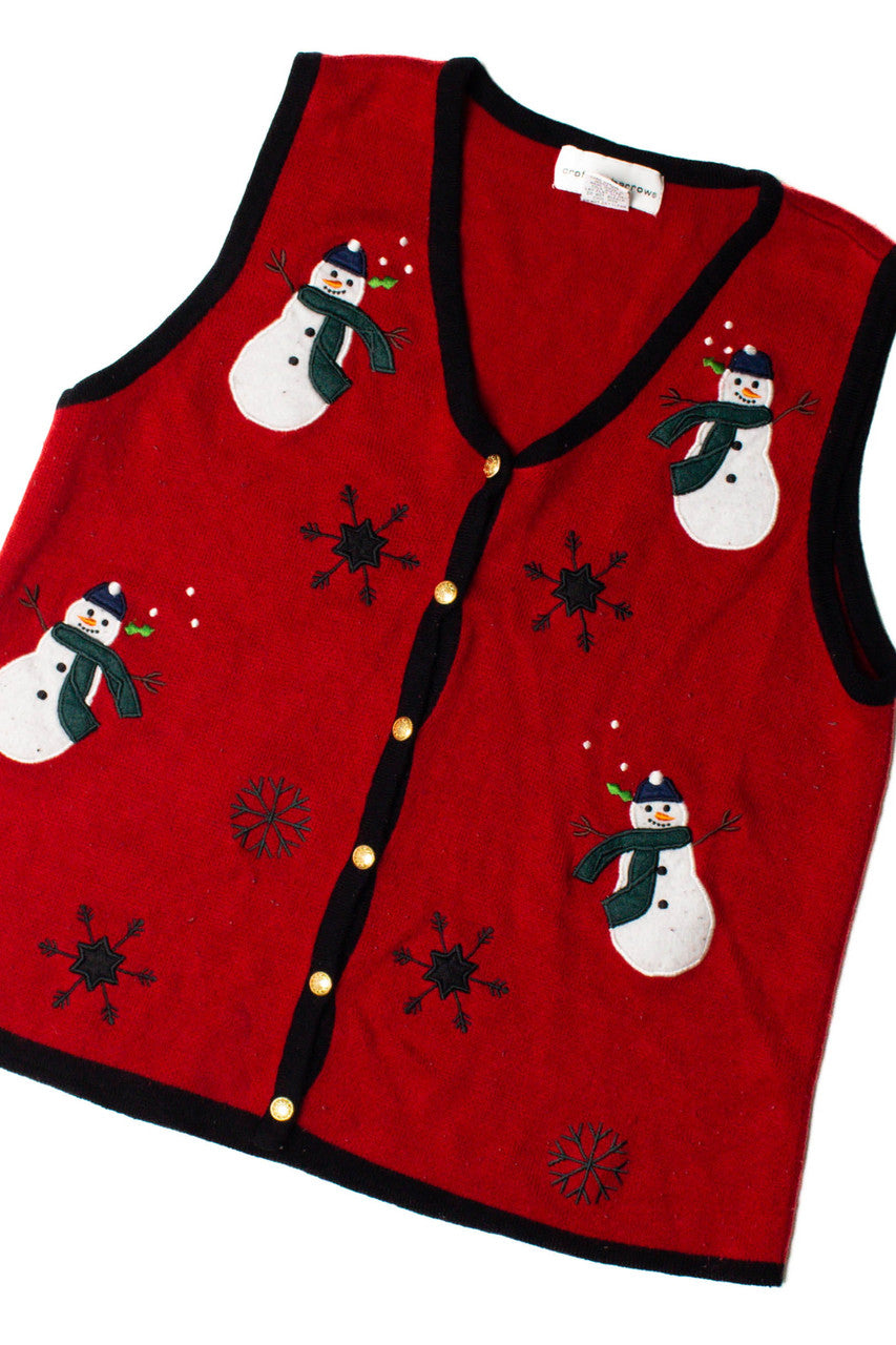Snowmen Red Ugly Christmas Vest 59355