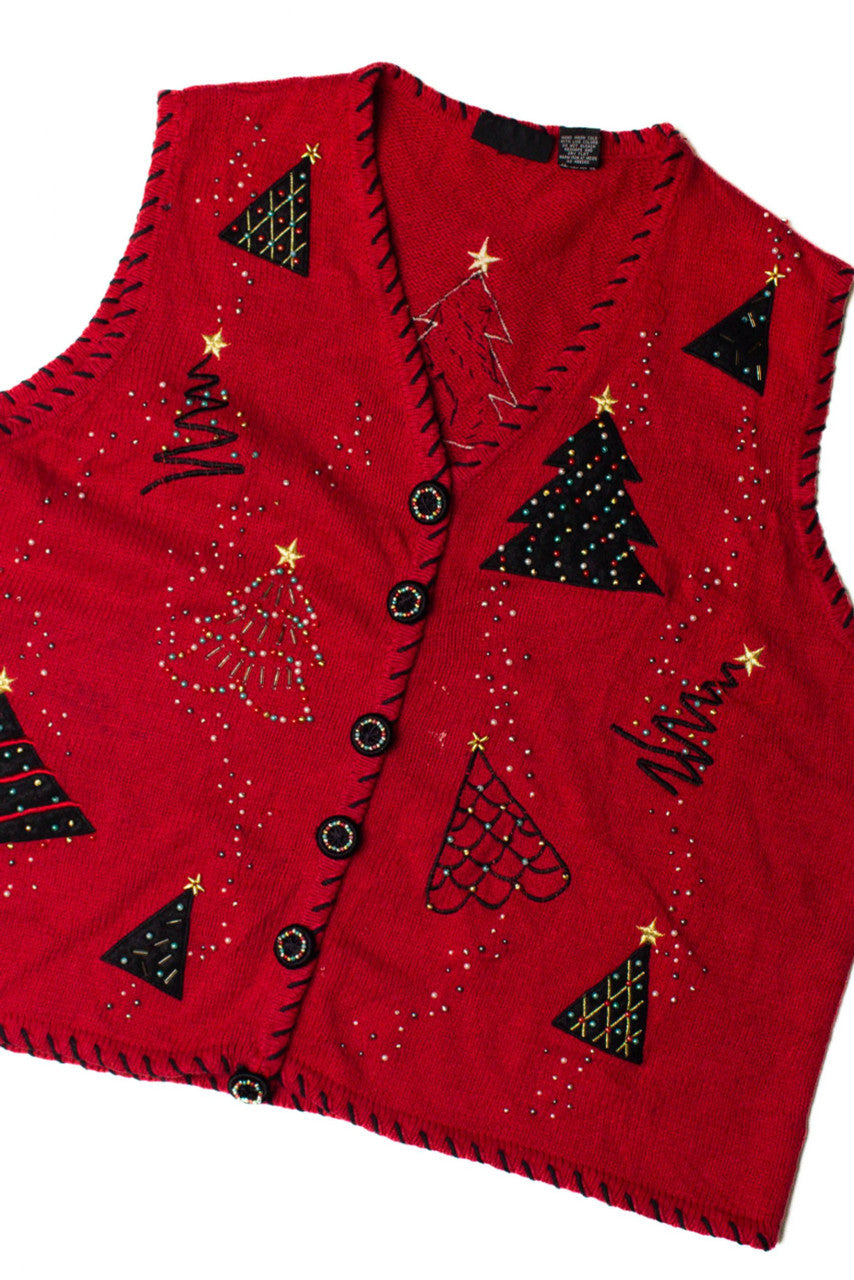 Red Trees Ugly Christmas Vest 59356