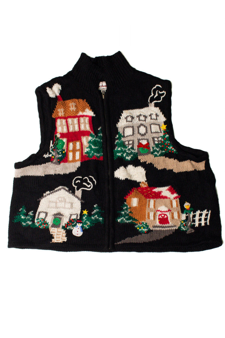Winter Houses Ugly Christmas Vest 59365