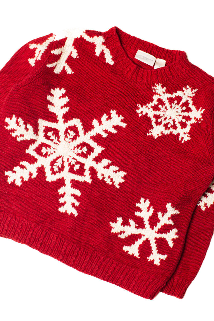 Red Snowflakes Ugly Christmas Pullover 59429