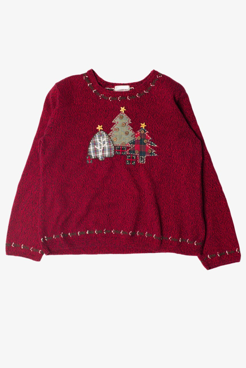 Plaid Trees Ugly Christmas Pullover 59435
