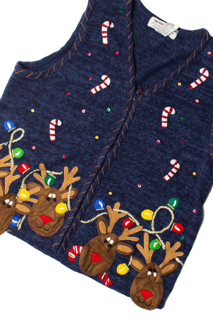 Reindeer Decorating Ugly Christmas Vest 59436