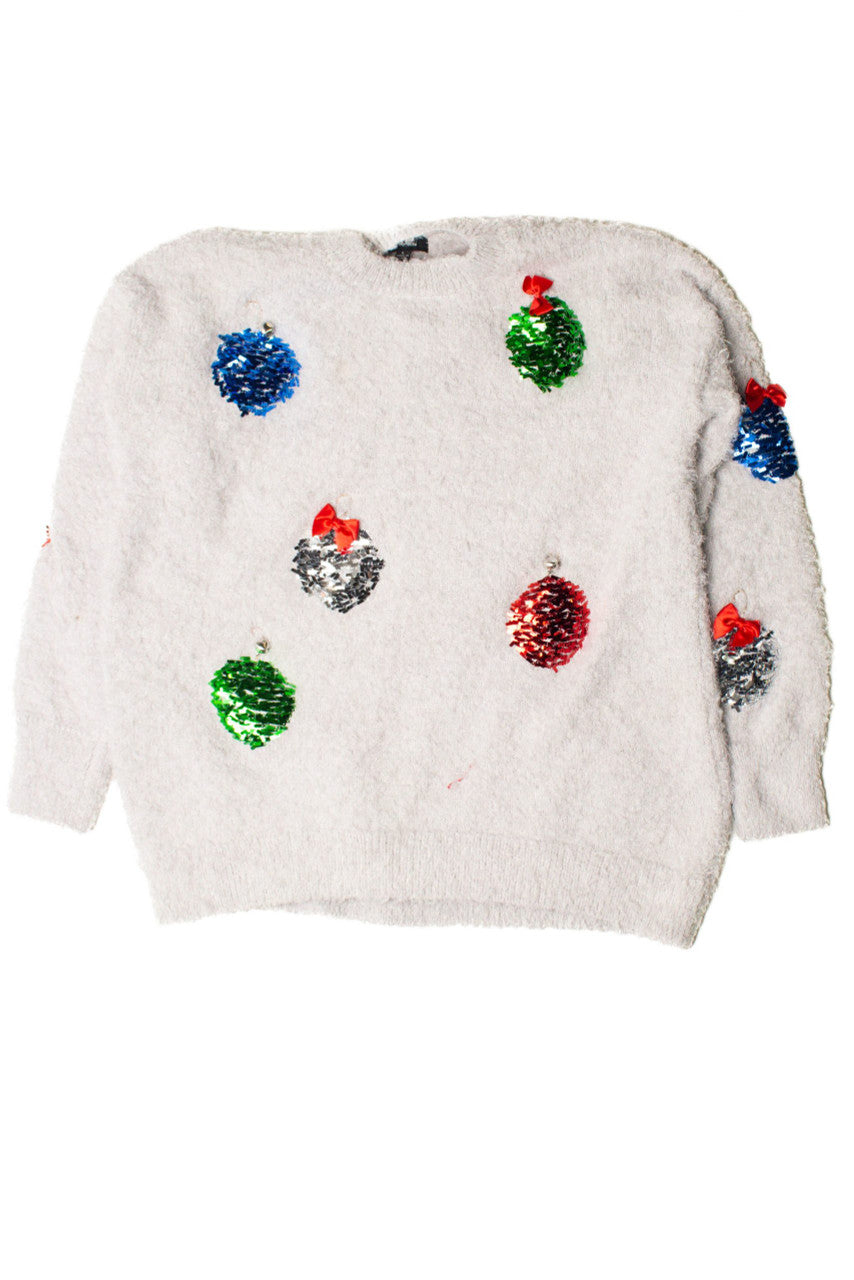 Sequin Ornaments Ugly Christmas Pullover 59440