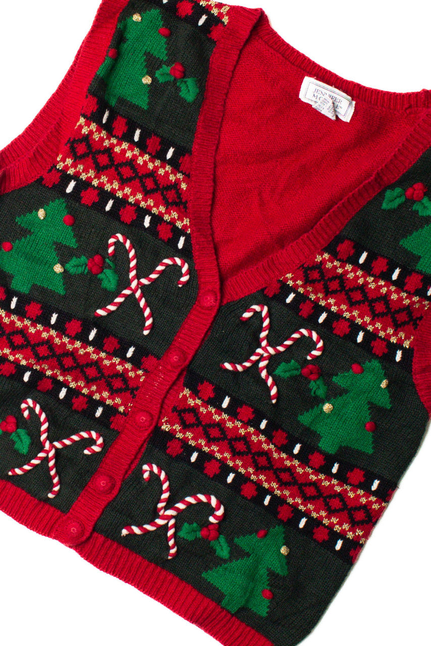 Trees and Candy Canes Ugly Christmas Vest 59445