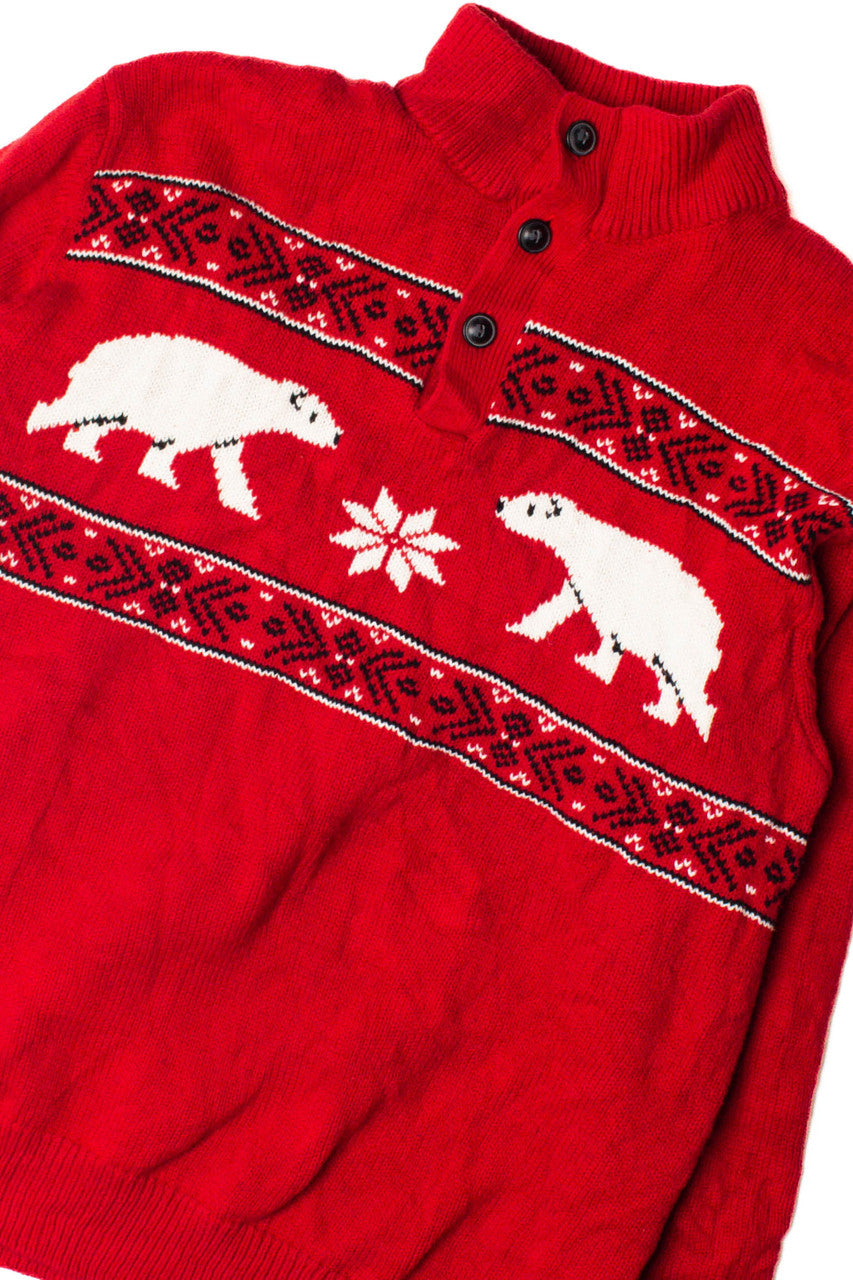 Two Polar Bears They Might Kiss Ugly Christmas Pullover 59446