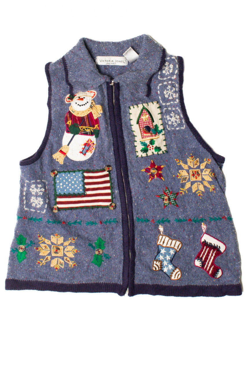 Blue Ugly Christmas Vest 59454