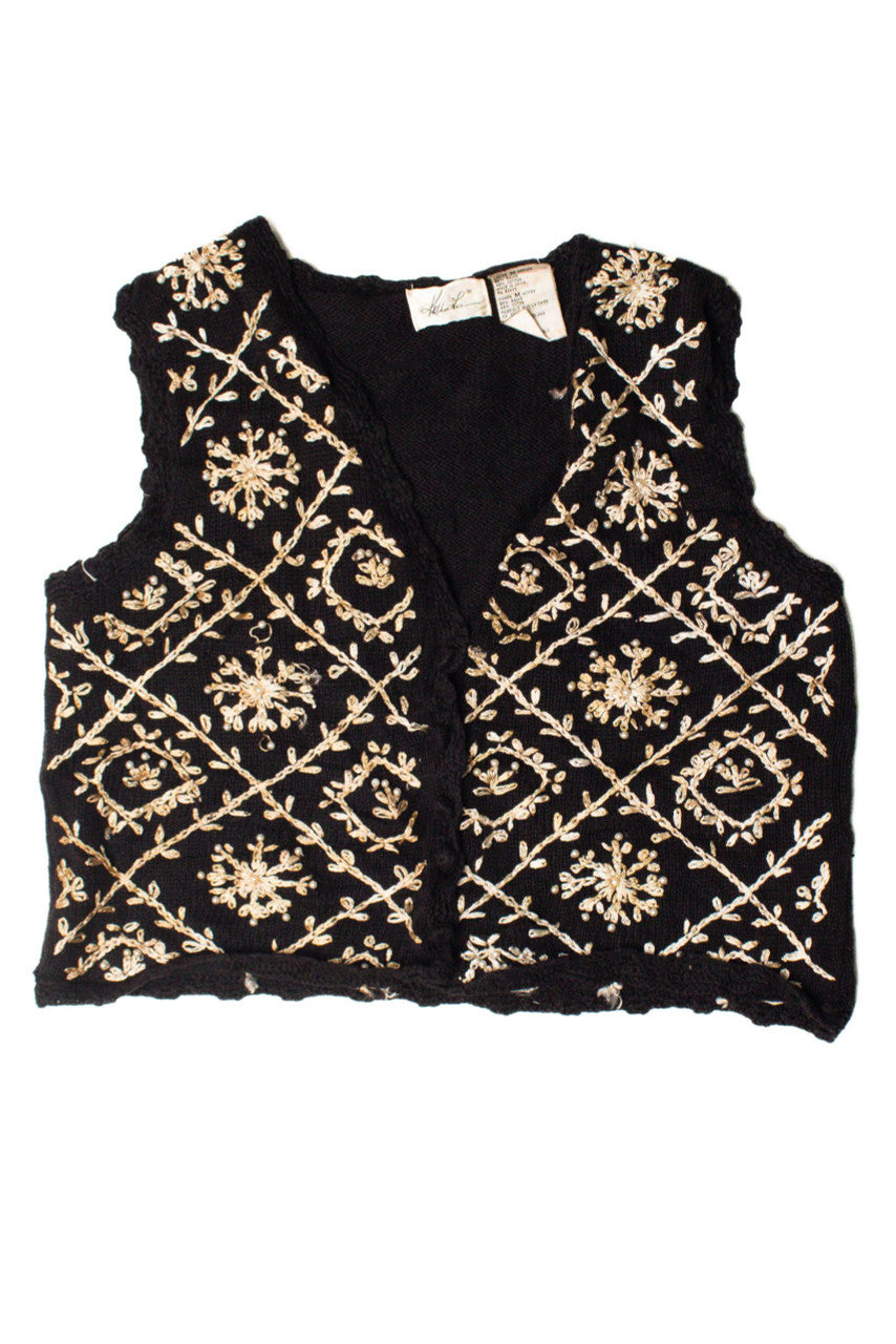 Beaded Snowflakes Ugly Christmas Vest 59459