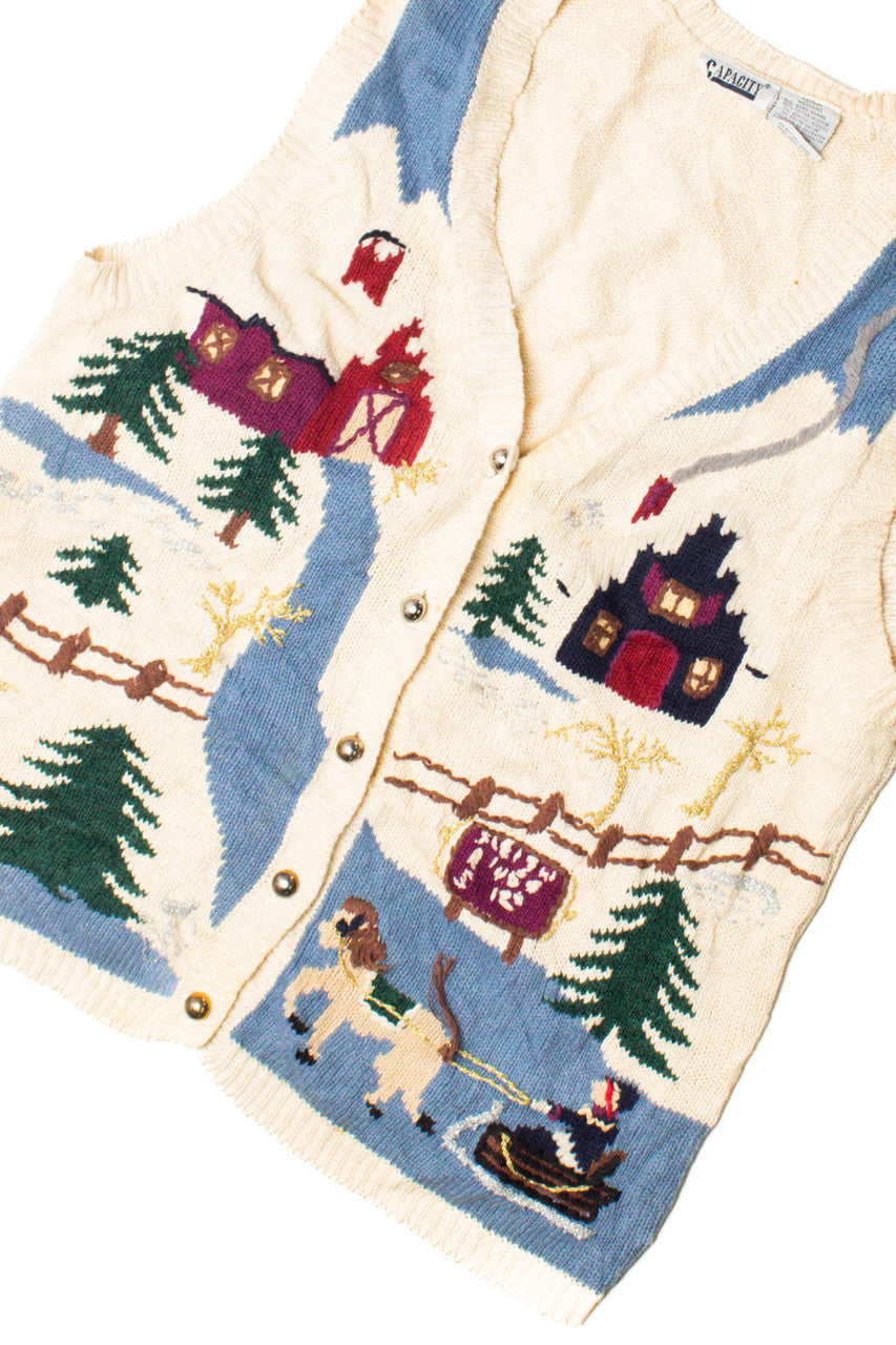 White Ugly Christmas Vest 59526
