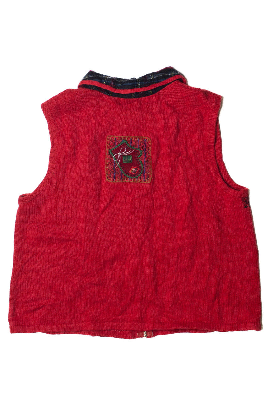 Festive Patches Ugly Christmas Sweater Vest 60817