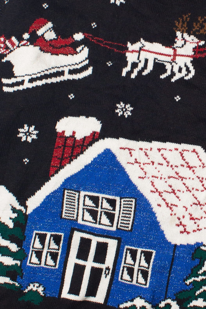 Santa in the Sky Ugly Christmas Sweater 60828