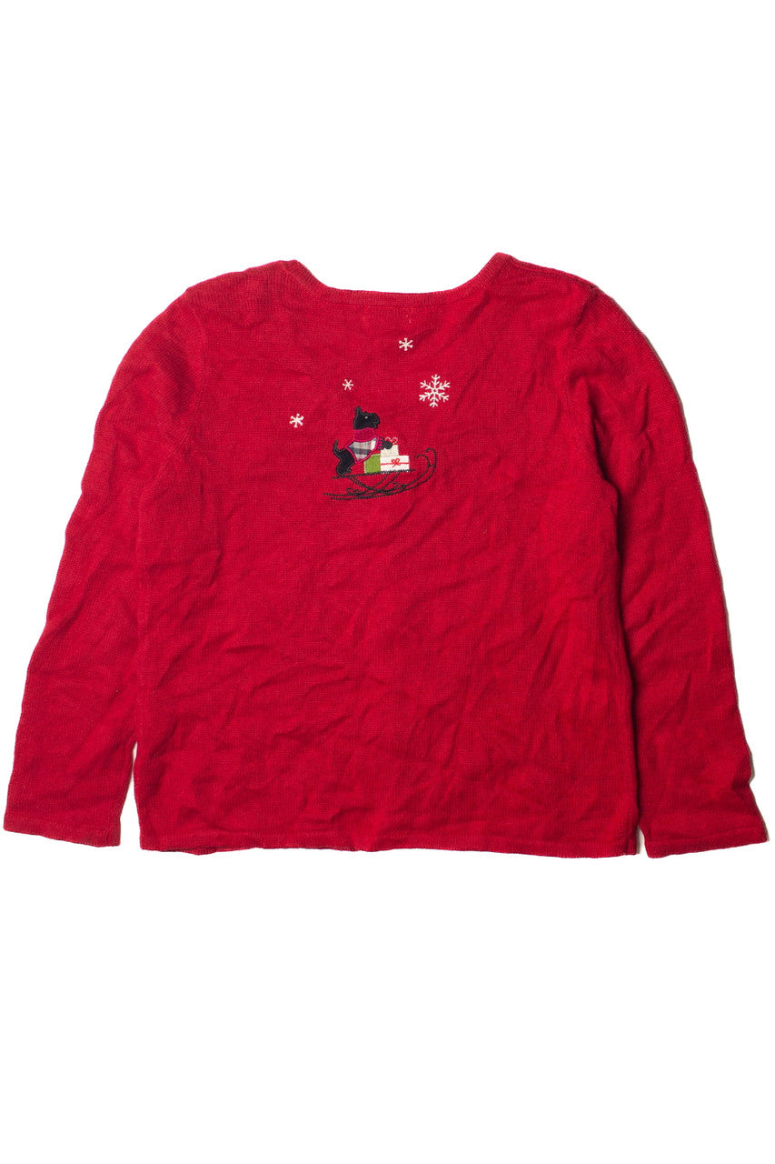 Winter Dog Walk Ugly Christmas Sweater 60833