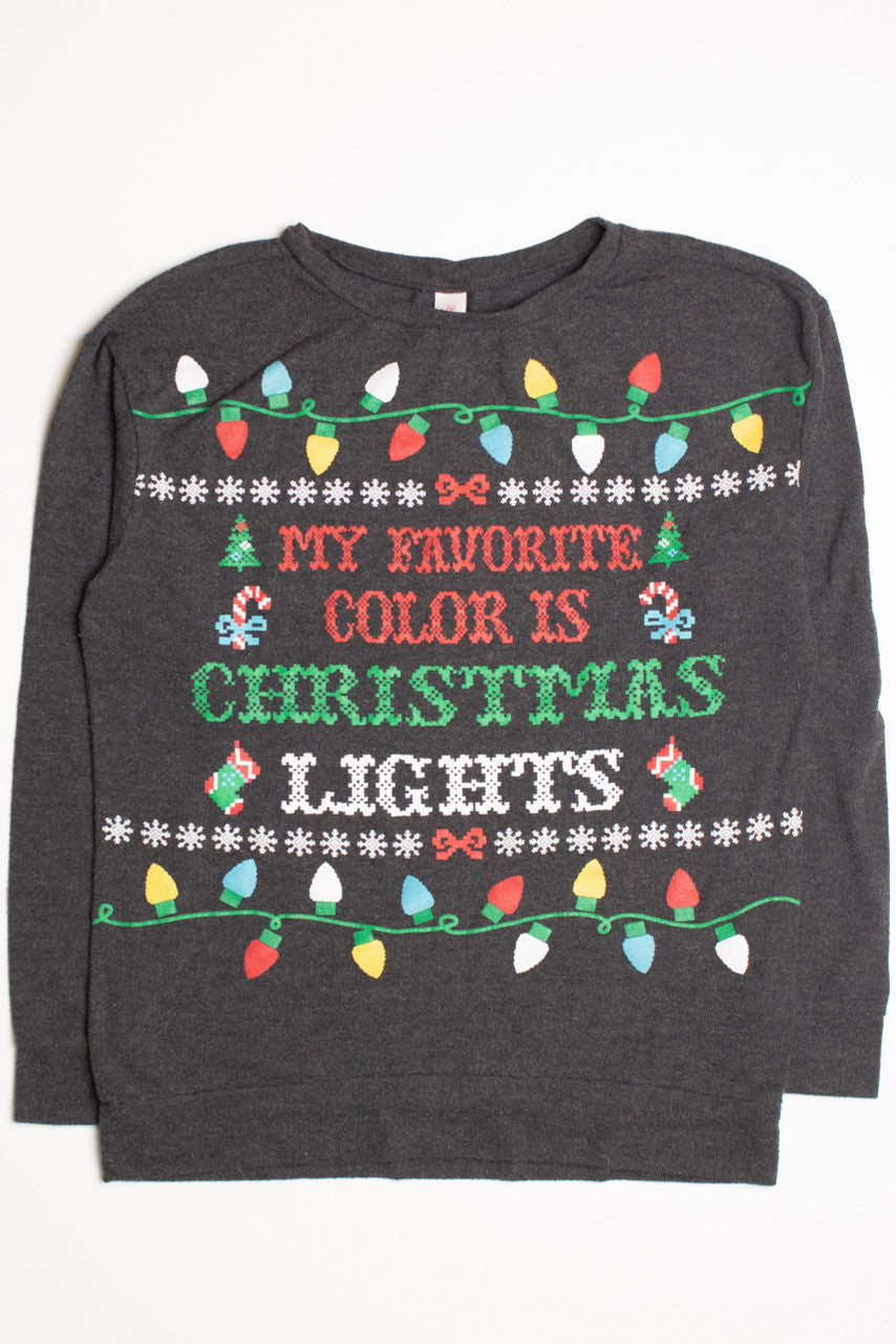 Ugly Grey Christmas Pullover 61036