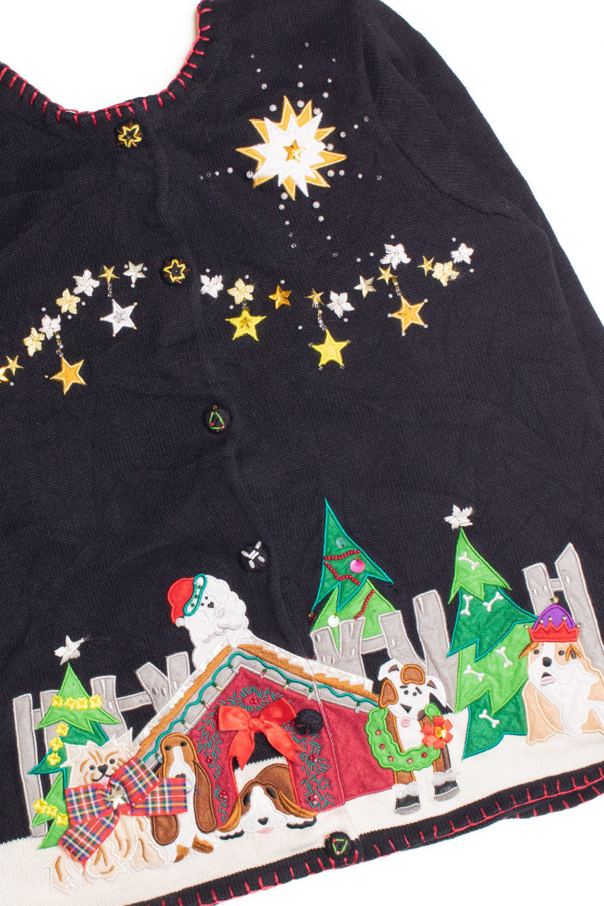 Black Ugly Christmas Cardigan 61110