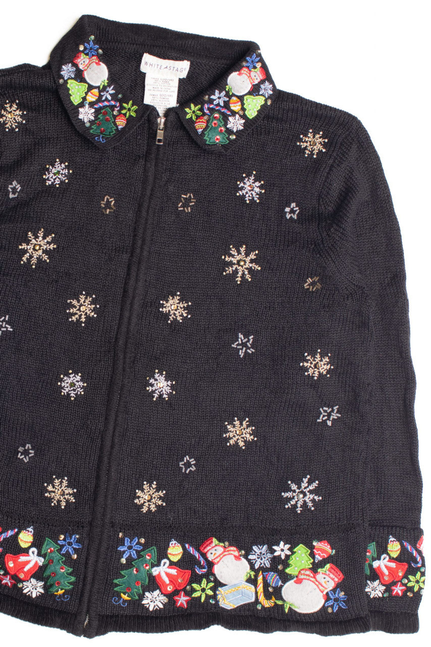 Black Ugly Christmas Cardigan 61139