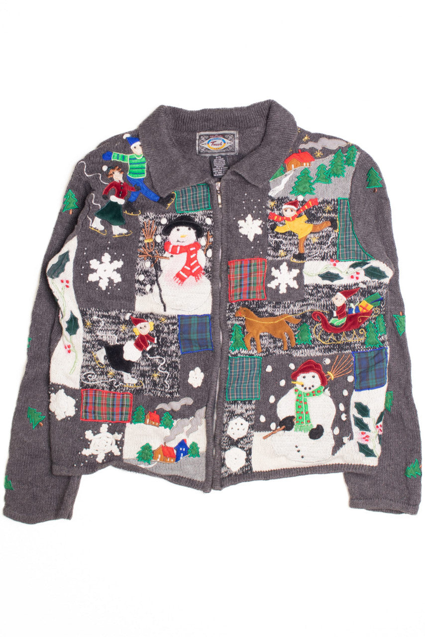 Ugly Grey Christmas Cardigan 61149