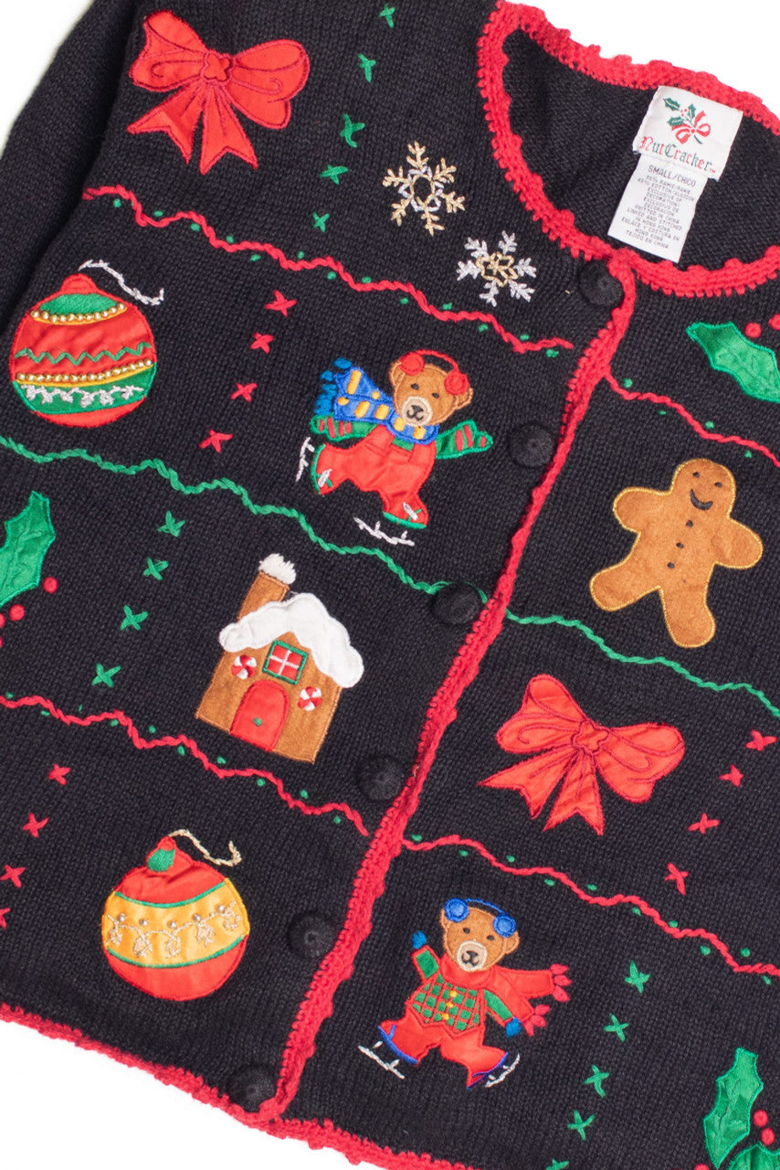 Black Ugly Christmas Cardigan 61158