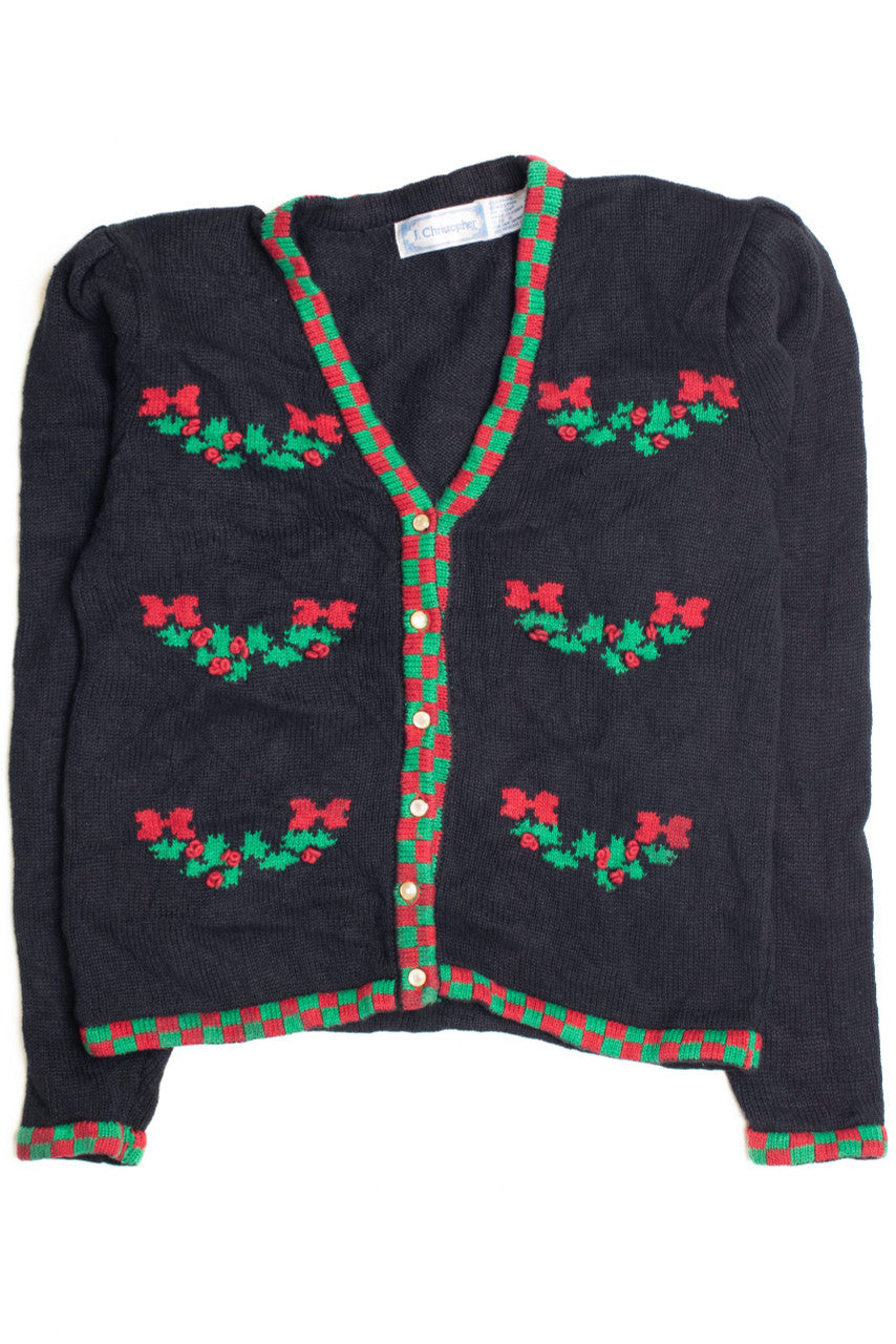 Black Ugly Christmas Cardigan 61161