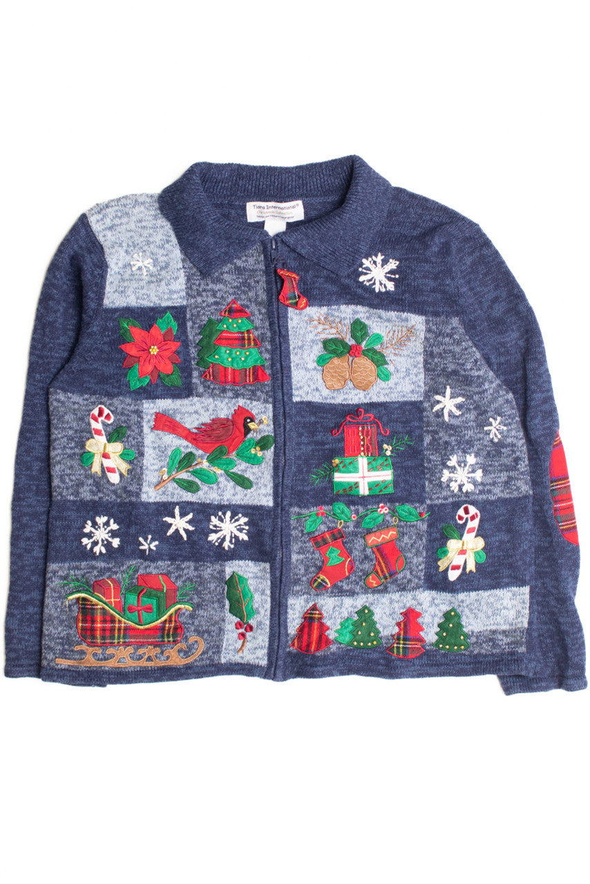Blue Ugly Christmas Cardigan 61181