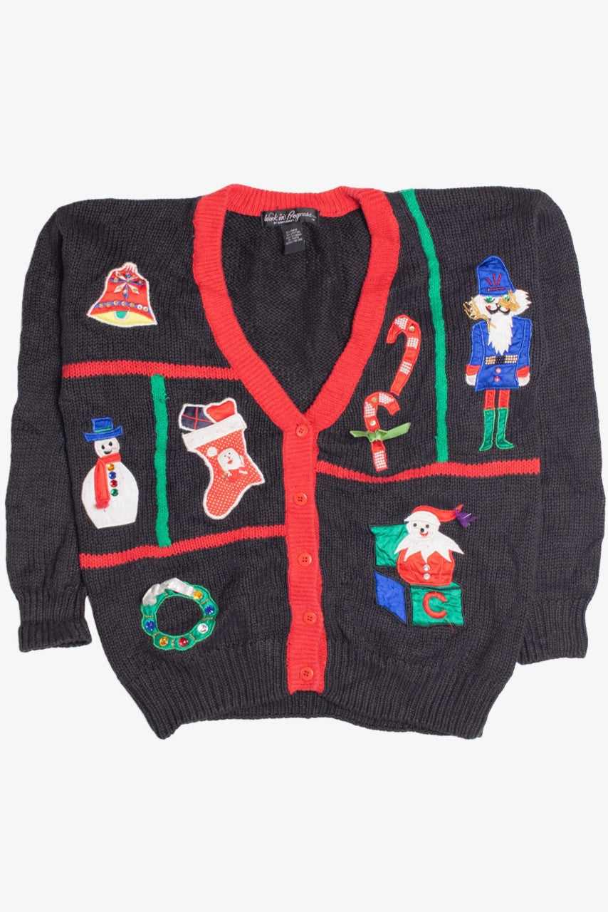 Black Ugly Christmas Cardigan 61187