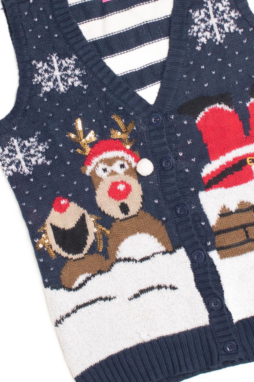 Blue Ugly Christmas Vest 61213