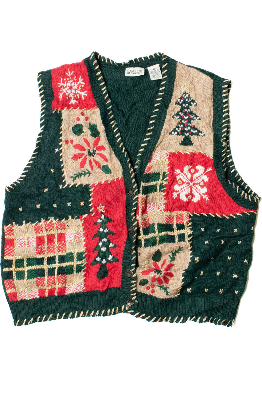 Green Ugly Christmas Sweater Vest 61317