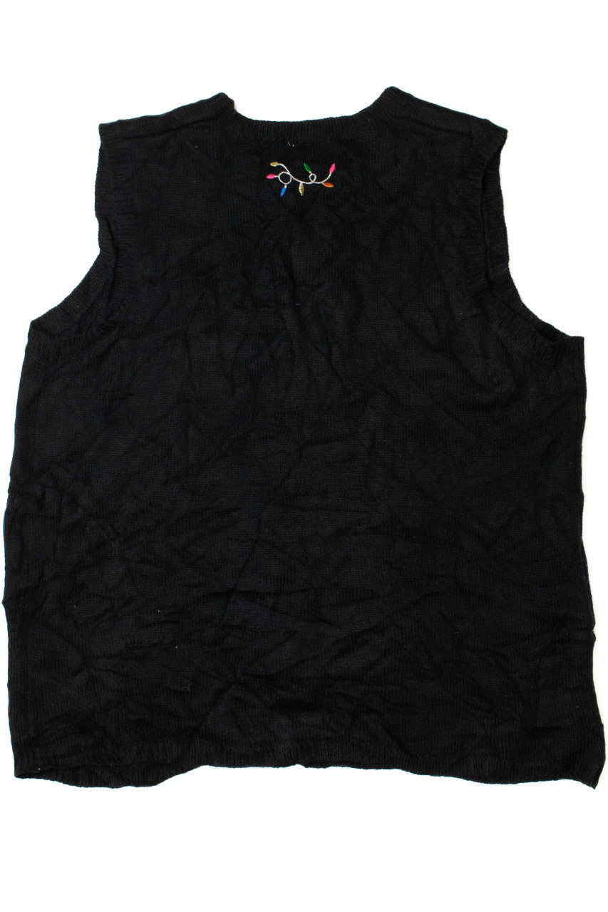 Black Ugly Christmas Sweater Vest 61323