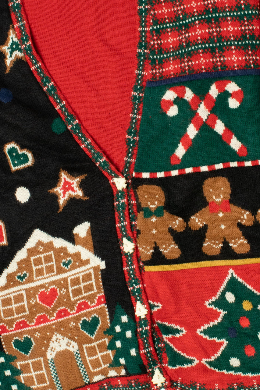 Gingerbread Ugly Christmas Sweater Cardigan 61340