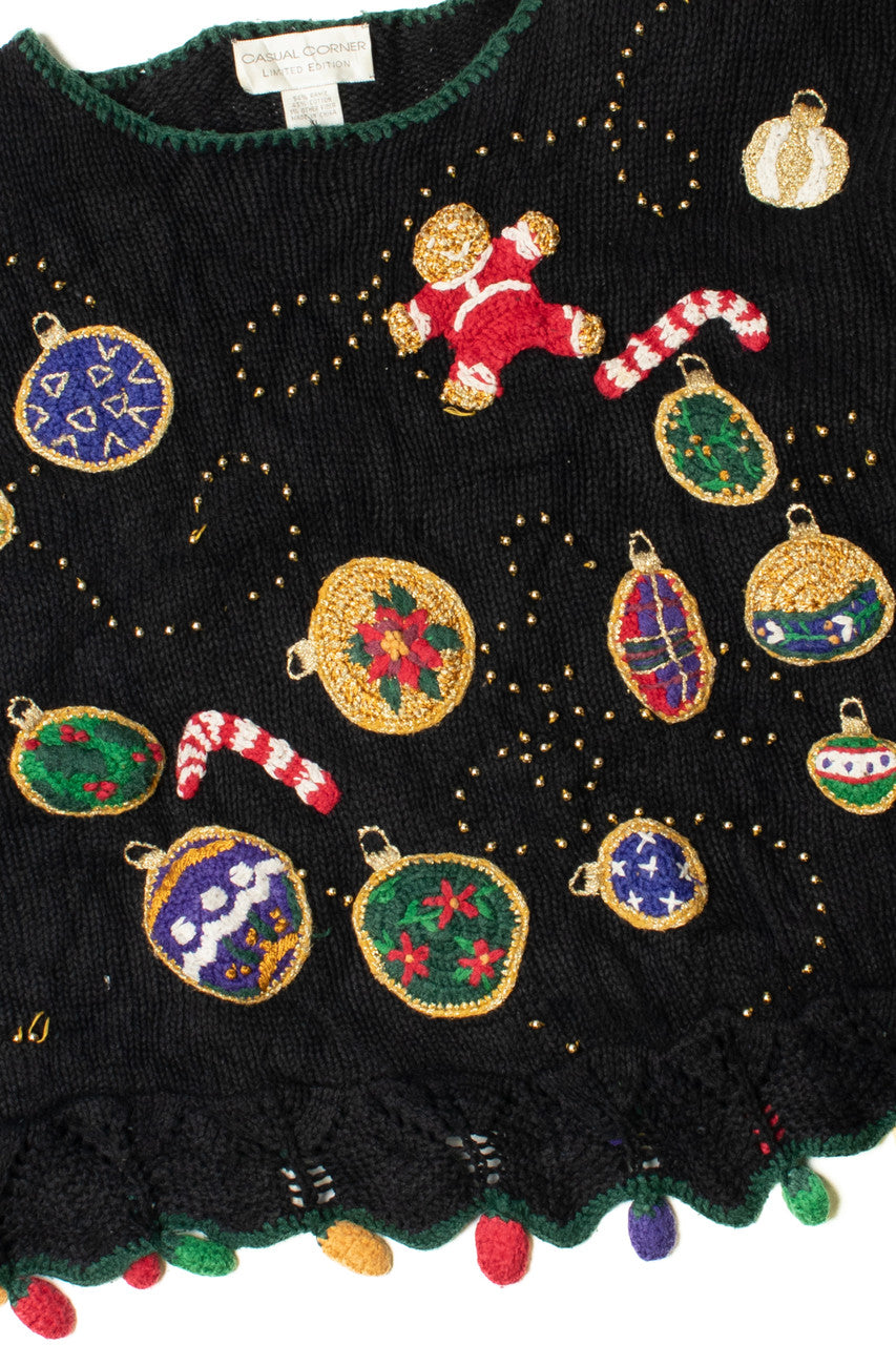 Crochet Christmas Lights Trim Ugly Christmas Sweater 61357