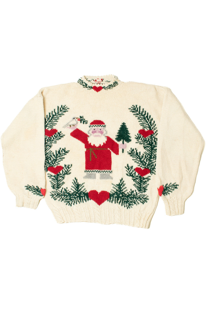 Santa With Dove Ugly Christmas Sweater 61359