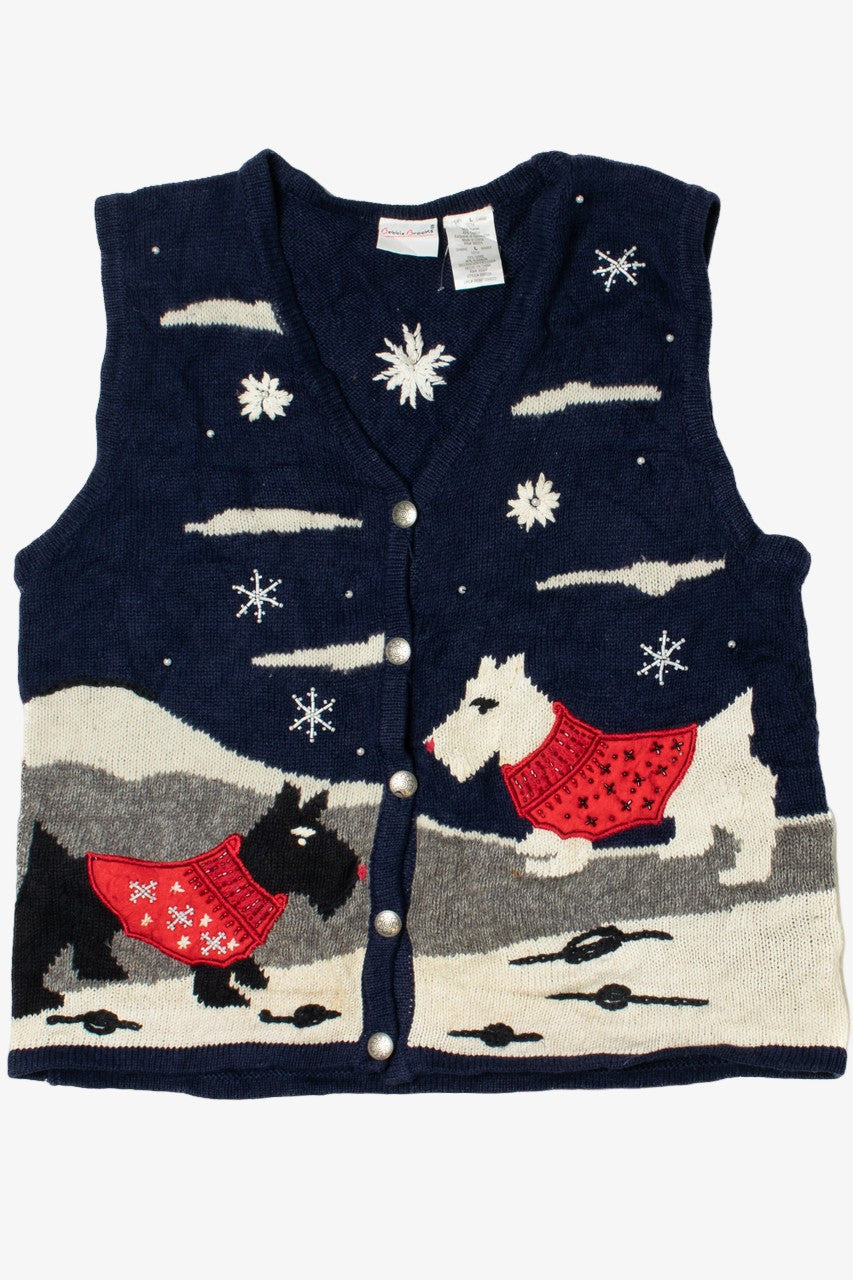 Navy Ugly Christmas Sweater Vest 61371