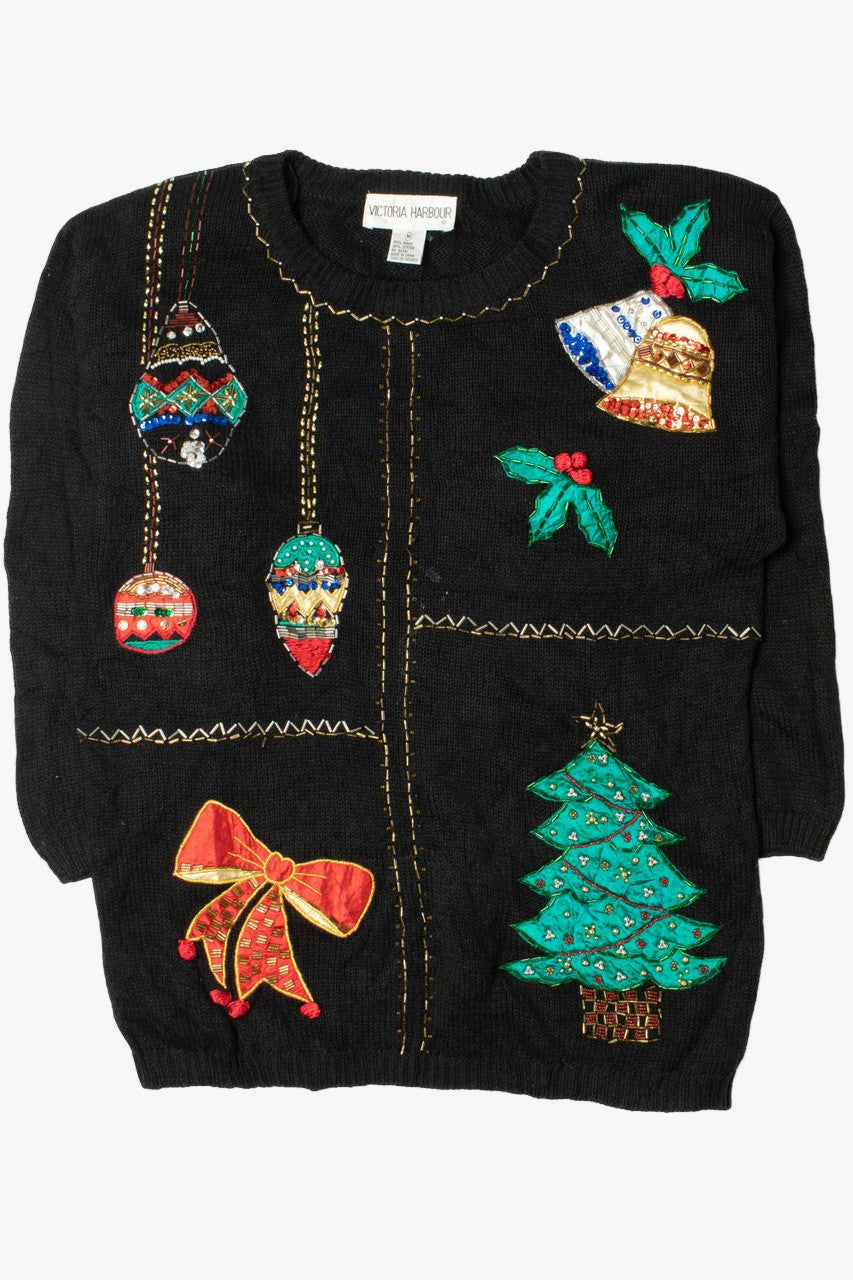 Beaded Decor Ugly Christmas Pullover 61378
