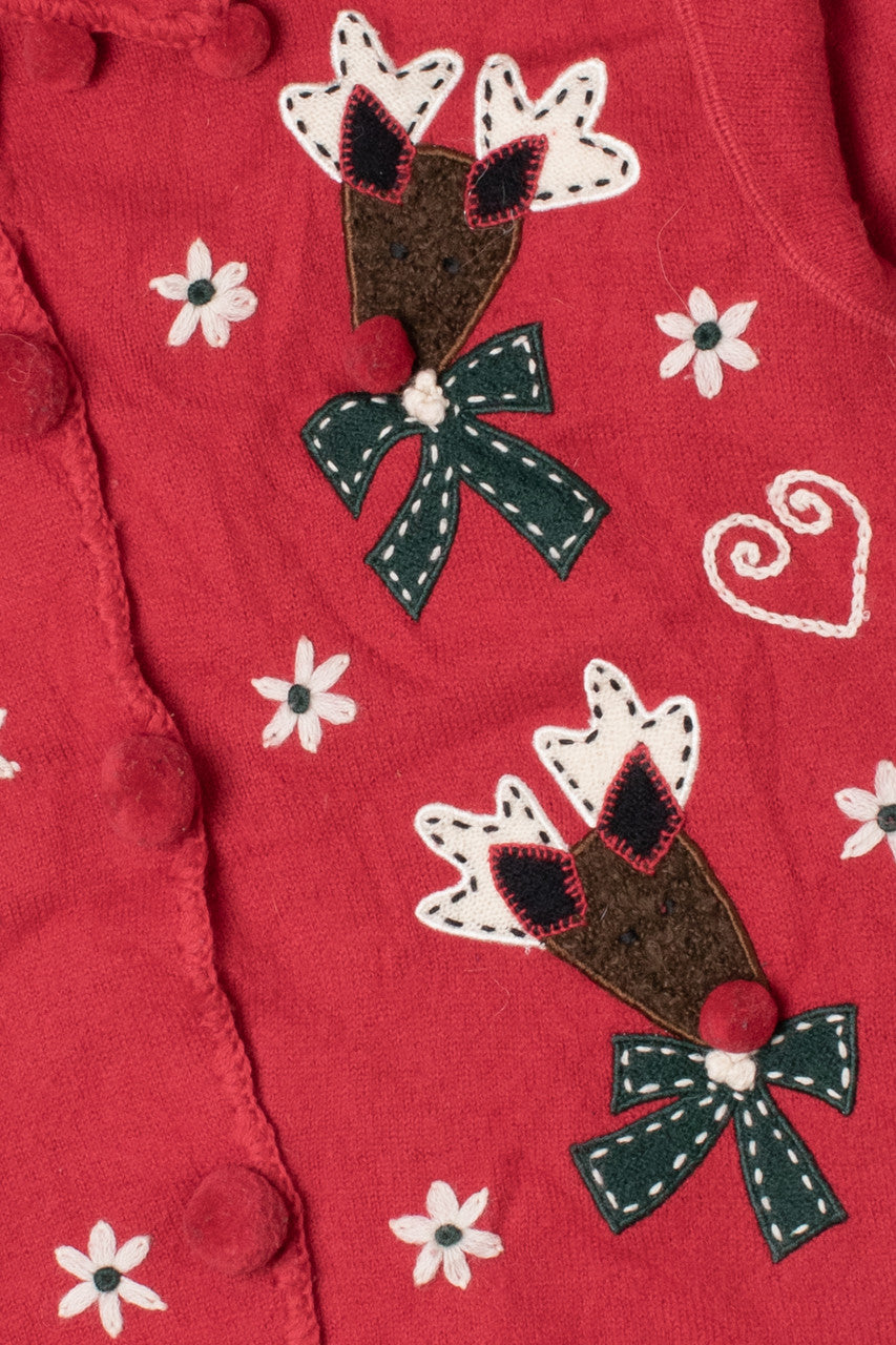 Reindeer Ugly Christmas Cardigan Sweater 61380