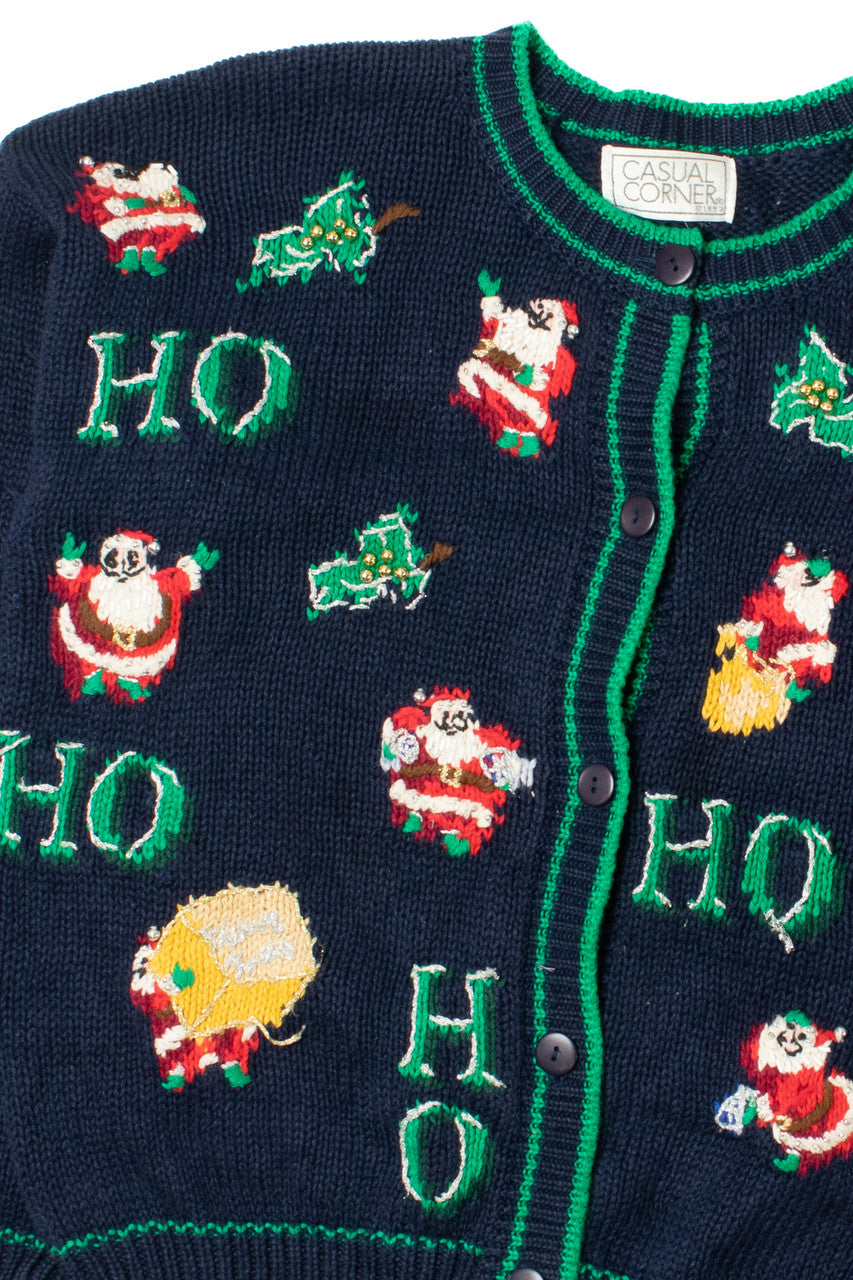 "Ho Ho Ho" Santa Ugly Christmas Cardigan 61442