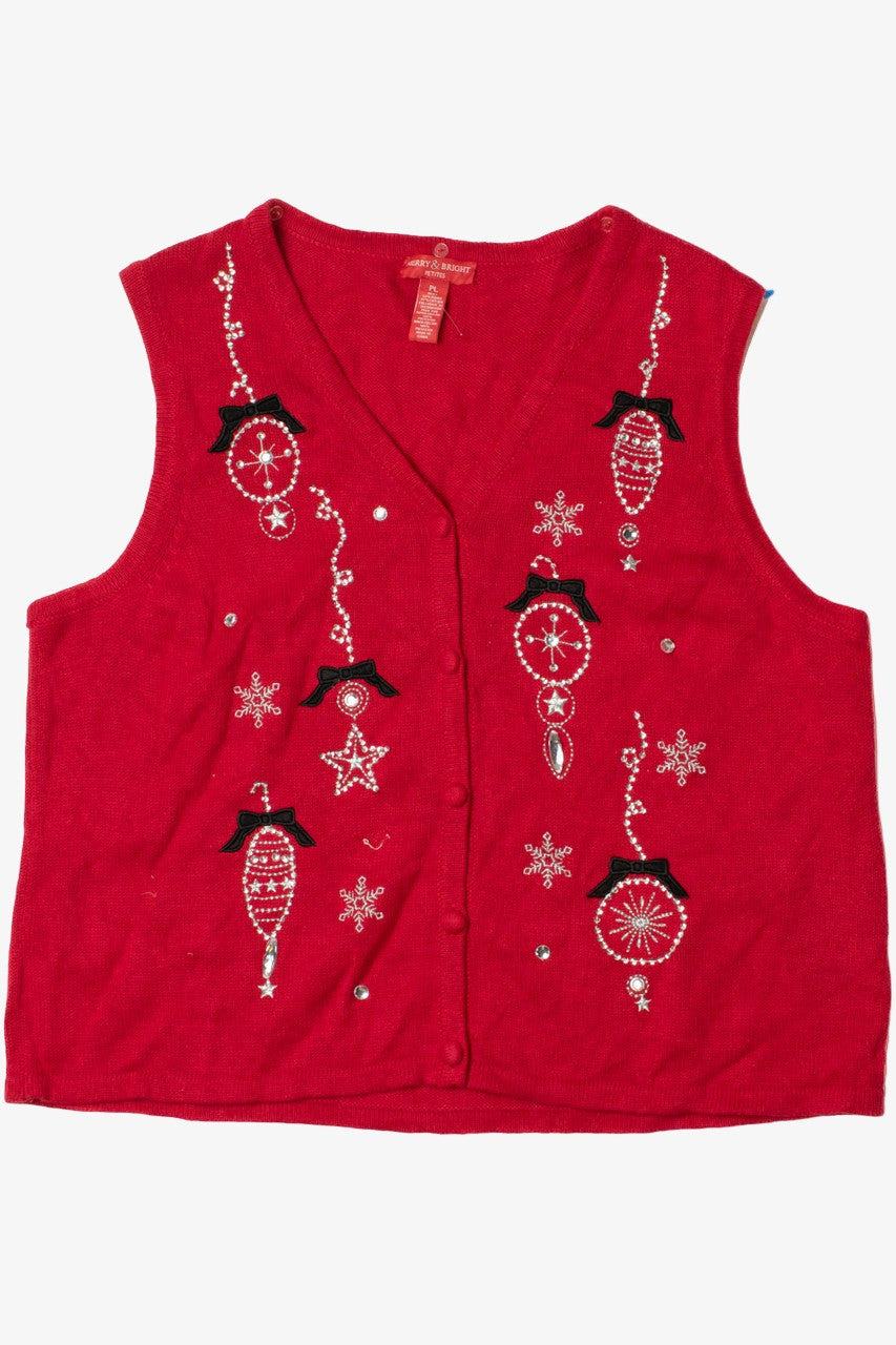 Sequin Ornaments Ugly Christmas Vest 61538