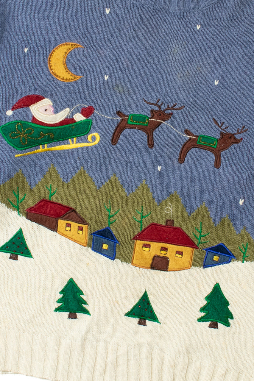Santa & His Sleigh Ugly Christmas Pullover 61560