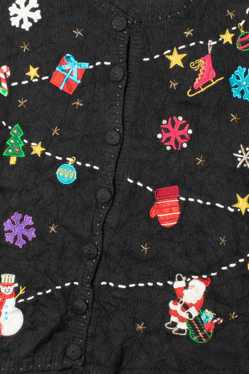 Holiday Garland Ugly Christmas Cardigan 61573