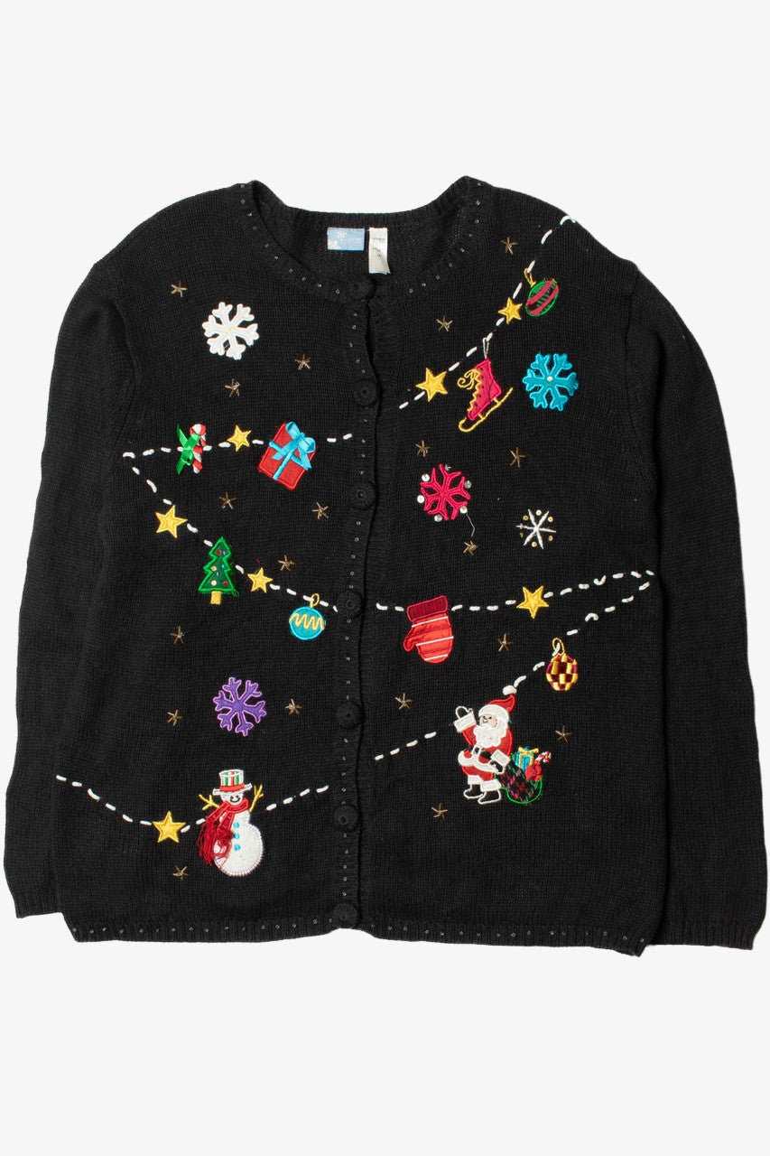 Holiday Garland Ugly Christmas Cardigan 61578