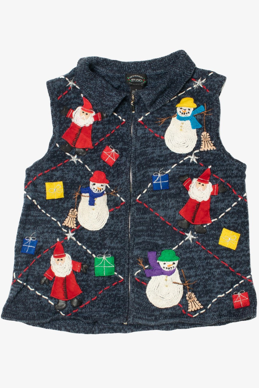 Santa & Snowmen Ugly Christmas Vest 61579