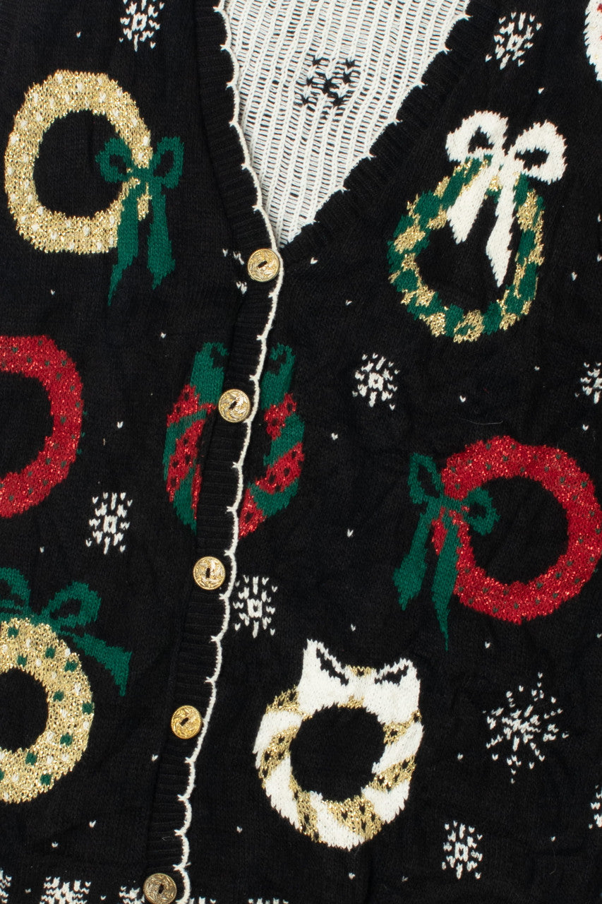 Shimmery Wreaths Ugly Christmas Vest 61583