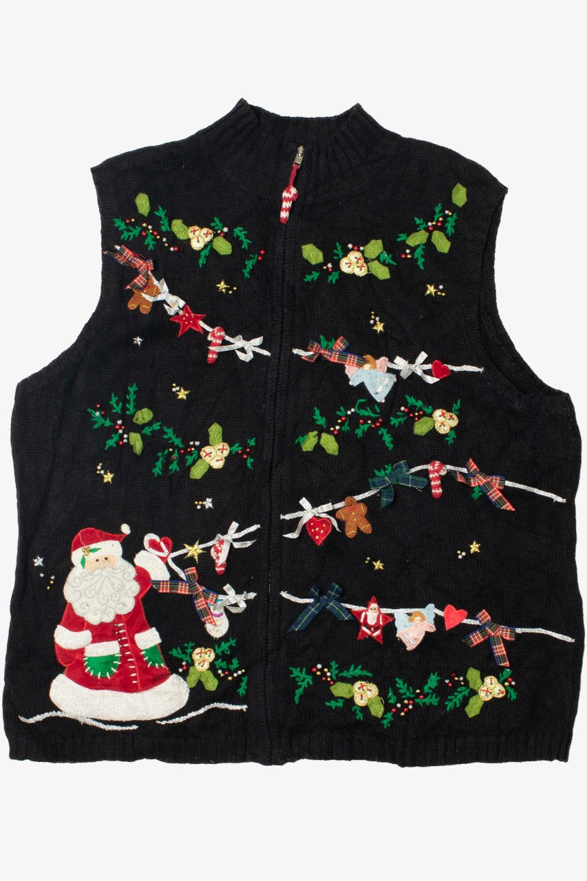 Santa Holiday Garlands Ugly Christmas Vest 61590
