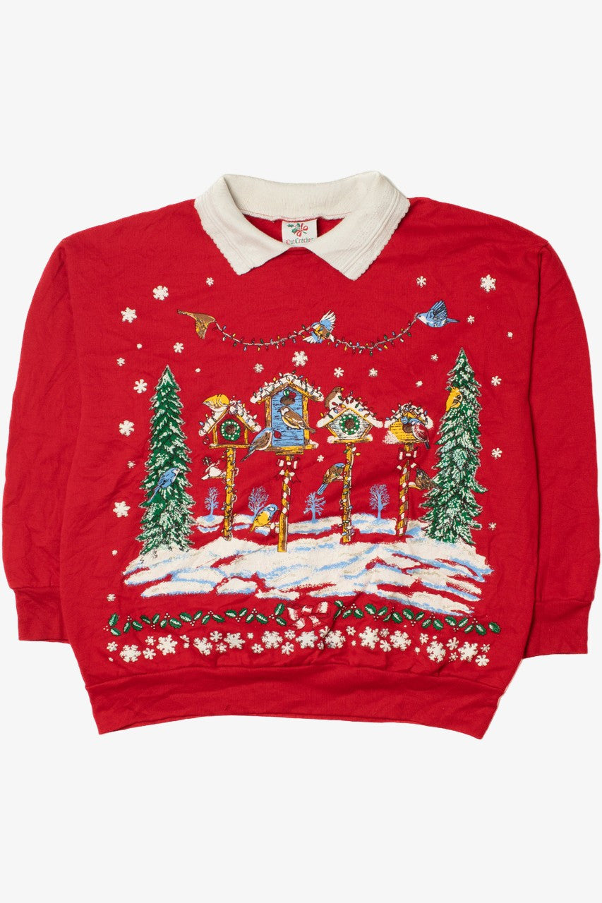 Festive Birdhouses Ugly Christmas Sweatshirt 61605
