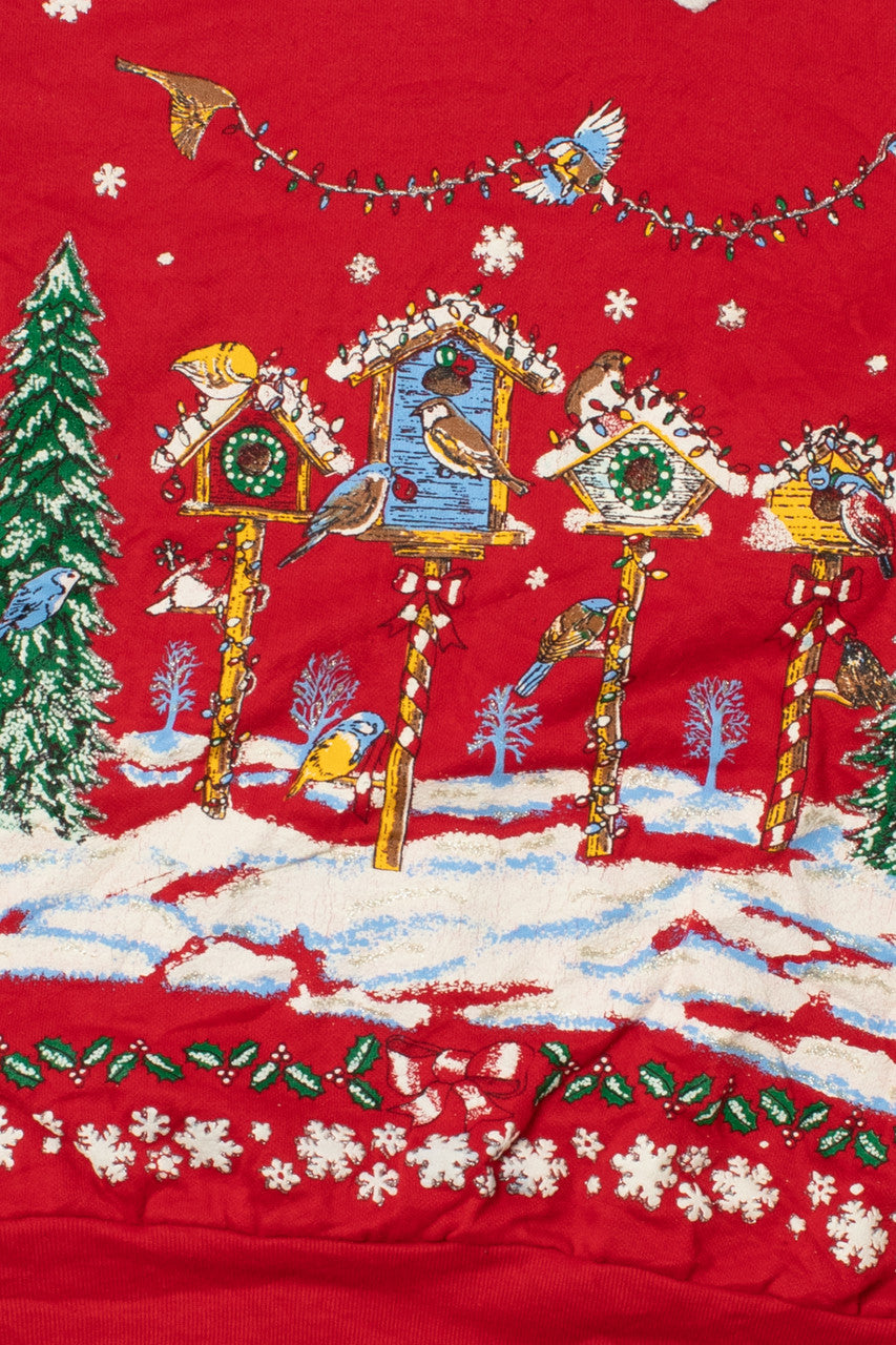 Festive Birdhouses Ugly Christmas Sweatshirt 61605